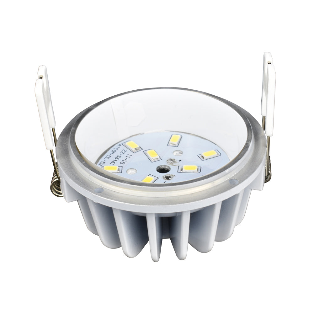LRLEDS Professional 7W IP65 Waterproof LED Recessed Downlight - Bathroom & Outdoor Soffit Spotlight (Die-Cast Aluminum)