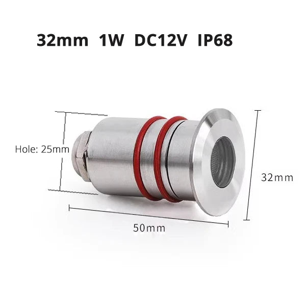 IP68 Waterproof Recessed Inground LED Light - 304 Stainless Steel Landscape Light