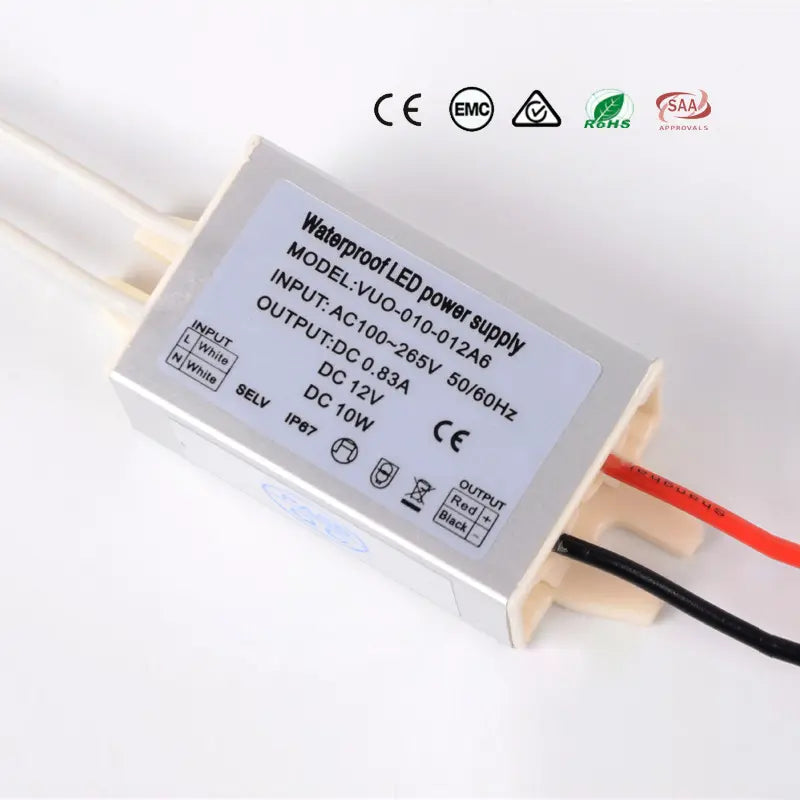 IP67 Ultra-Slim Waterproof LED Driver (12V DC) - Architectural Grade Transformer
