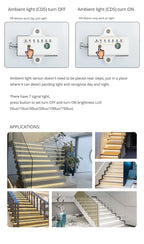 20-Step Intelligent Motion Sensor Stair LED Lighting Controller Kit - PIR & Wireless Control