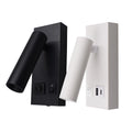 Bedside Reading Wall Lamp Spot Light Modern Hotel Home Room Adjustable Reading Light Built Charge USB Type-c Ports