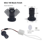 Mini 1W LED Jewelry Showcase Spotlight (4-Pack) - 360° Adjustable Display Lighting