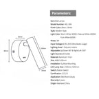 LRLEDS 3W Modern Round Base Bedside Reading Spotlight - Minimalist Hotel Wall Lamp