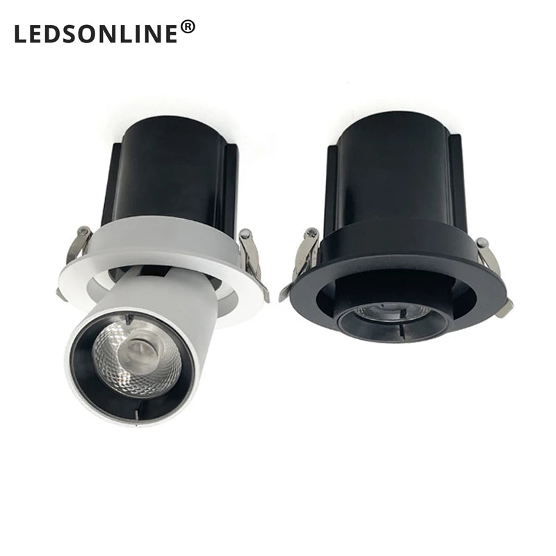 10W 15W LED Recessed Retractable Rotating Downlight - Architectural Quality