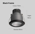 IP65 Waterproof Architectural LED Downlight - 7W/12W Recessed Die-Cast Spotlight