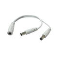 LRLEDS White Y-Shape 1-to-2 DC Power Splitter Cable - 5.5x2.1mm Barrel Plug
