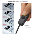 USB Mini LED Swivel Spotlight Set - Dimmable 5V Architectural Display Lighting