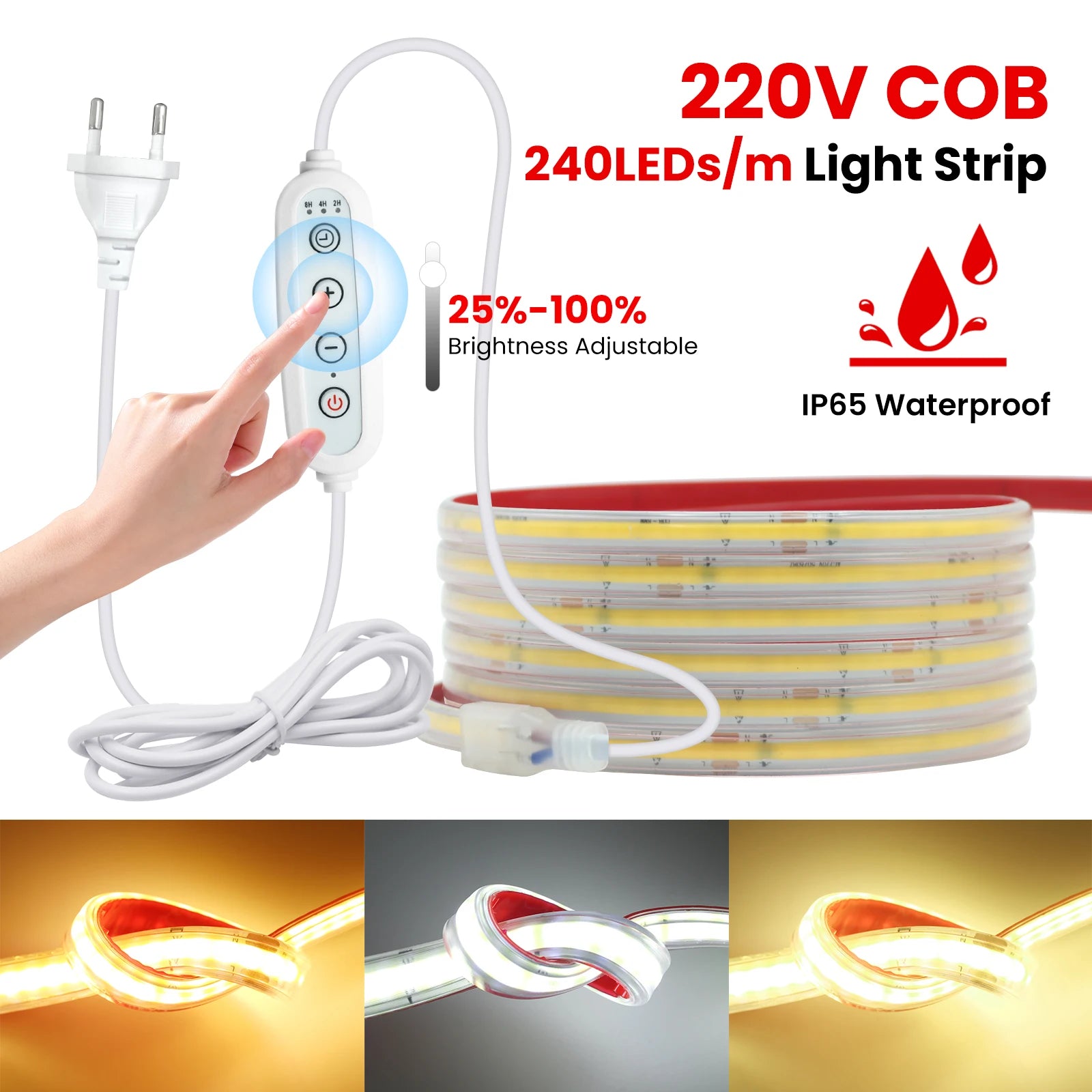 Invisible Through-Wood Touch Sensor Dimmable Switch - Hidden Control for Cabinets & Furniture