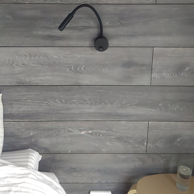 LRLEDS Nordic Minimalist Bedside Reading Lamp - 3W Focused LED, Black (Plug-in Easy Install)