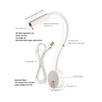LRLEDS Nordic Minimalist Bedside Reading Lamp - 3W Focused LED, White (Plug-in Easy Install)