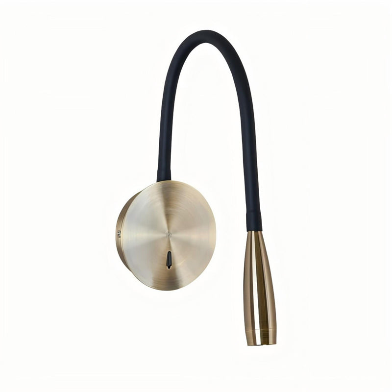 USB LED Retro Wall Reading Light - Minimalist Task Lamp with Push Switch