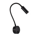 LRLEDS Architectural Bedside Reading Lamp - 3W Focused LED, Black (Professional Hardwired Installation)