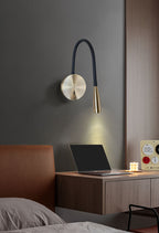 USB LED Retro Wall Reading Light - Minimalist Task Lamp with Push Switch
