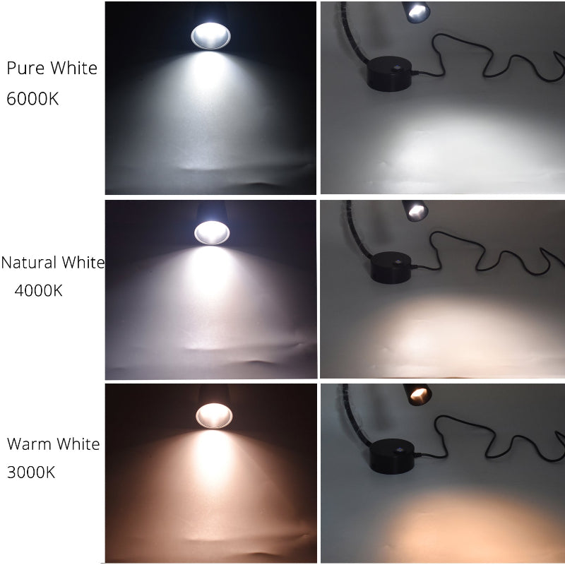 2-Pack 5V USB Dimmable LED Wall Lamp - Eye-Safe Reading Light (3CCT, Black)