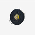 LRLEDS Adjustable 3W COB LED Mini Spotlight - Tilting Recessed Downlight for Cabinets & Display, Black (40-45mm Cutout)