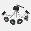 LRLEDS 6-Pack High-Power Mini LED Gazebo & Veranda Lighting Kit - 18W (3W/Spot) IP65 Waterproof Recessed Soffit Lights, Black (Complete DIY Set)