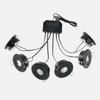 LRLEDS 6-Pack High-Power Mini LED Gazebo & Veranda Lighting Kit - 18W (3W/Spot) IP65 Waterproof Recessed Soffit Lights, Black (Complete DIY Set)