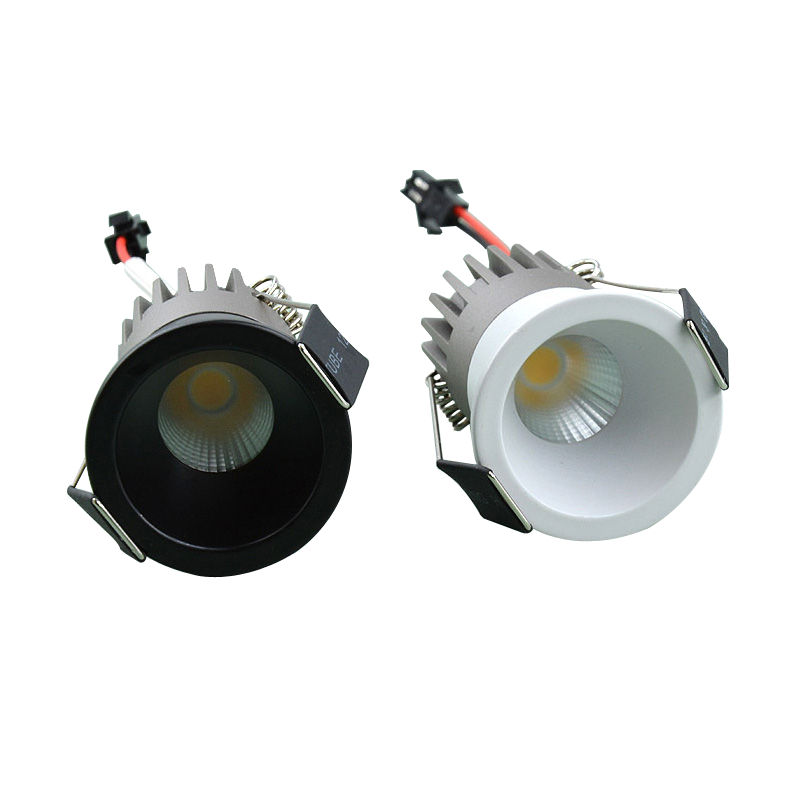 LRLEDS Deep Anti-Glare 3W COB LED Spotlight - 24° Narrow Beam, Bridgelux LED Recessed Downlight (Dimmable, CRI >90)