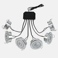 LRLEDS 6-Pack High-Power Mini LED Gazebo & Veranda Lighting Kit - 18W (3W/Spot) IP65 Waterproof Recessed Soffit Lights, Silver (Complete DIY Set)