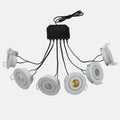 LRLEDS 6-Pack High-Power Mini LED Gazebo & Veranda Lighting Kit - 18W (3W/Spot) IP65 Waterproof Recessed Soffit Lights, White (Complete DIY Set)