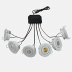 LRLEDS 6-Pack High-Power Mini LED Gazebo & Veranda Lighting Kit - 18W (3W/Spot) IP65 Waterproof Recessed Soffit Lights, White (Complete DIY Set)