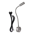 LRLEDS Nordic 3W LED Bedside Wall Lamp with Flexible Arm - Plug-in Easy Install, Stylish Reading Light