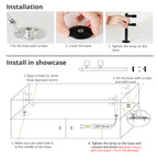LRLEDS Professional Jewelry Showcase LED Pole Light - 360° Rotating Display Spotlight for Diamonds, Watches & Exhibitions (Adjustable Height)