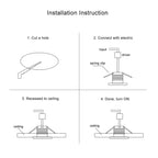 LRLEDS Acrylic Milky-Diffused 1W LED Mini Spot - Professional Recessed Cabinet Lighting (Soft Glow)