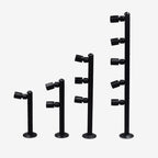 LRLEDS Professional Jewelry Showcase LED Pole Light - 360° Rotating Display Spotlight for Diamonds, Watches & Exhibitions (Adjustable Height)