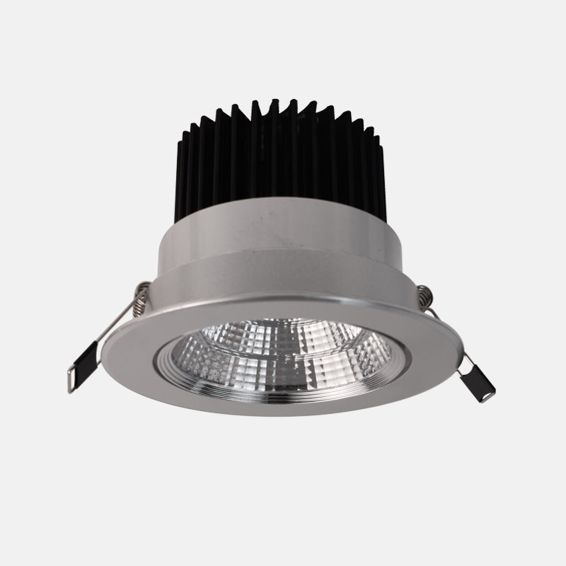 LRLEDS Architectural COB LED Recessed Spotlight - Dimmable 5W/7W/10W, High CRI >90, Silver Finish Ceiling Downlight