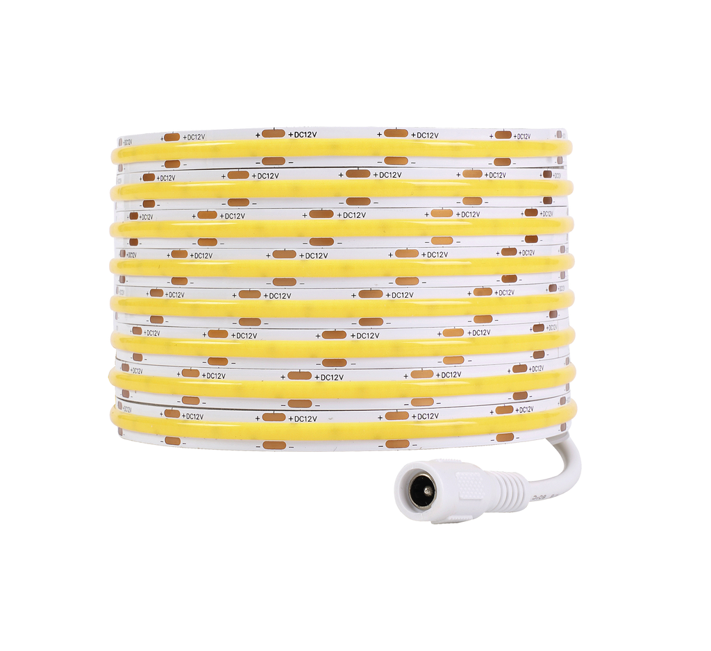 LRLEDS Professional 12V COB LED Strip Light - Dotless High-Density Linear Lighting, High CRI >90 (5m Roll)