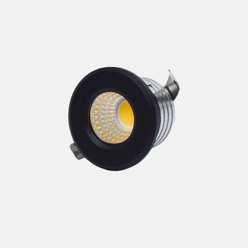 LRLEDS Ultra-Compact 3W COB LED Mini Spotlight - 30mm Cutout, High-Intensity Recessed Accent Light, Black Finish