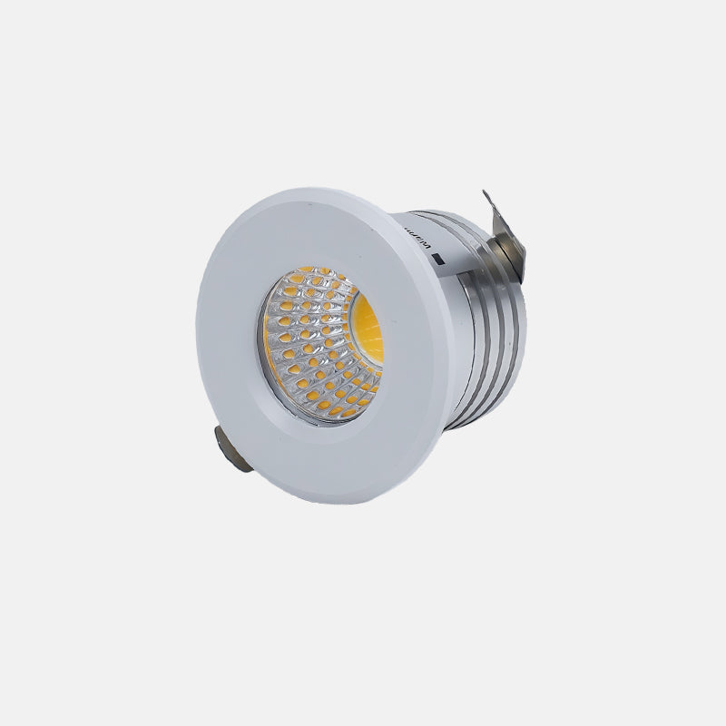 LRLEDS Ultra-Compact 3W COB LED Mini Spotlight - 30mm Cutout, High-Intensity Recessed Accent Light, White Finish