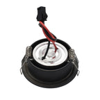 LRLEDS Classic 1W Mini LED Spotlight - Recessed Accent Downlight for Cabinets & Ceilings, Black Finish (40-45mm Cutout)