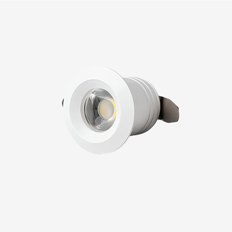 LRLEDS High-CRI >90 Mini 1W LED Spotlight - 20mm Cutout Recessed Accent Downlight, White Finish