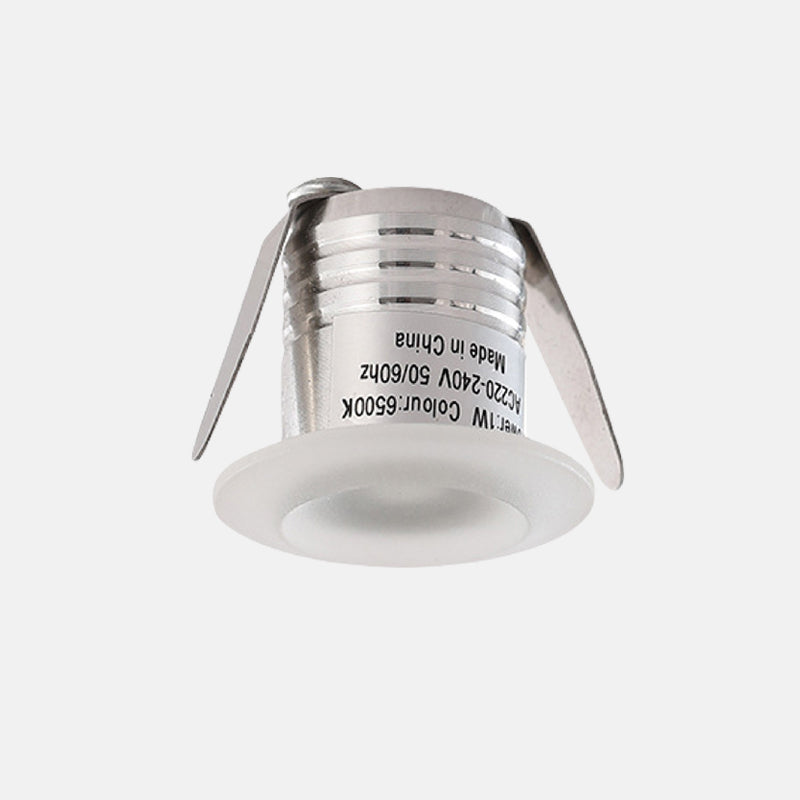 LRLEDS Acrylic Milky-Diffused 1W LED Mini Spot - Professional Recessed Cabinet Lighting (Soft Glow)