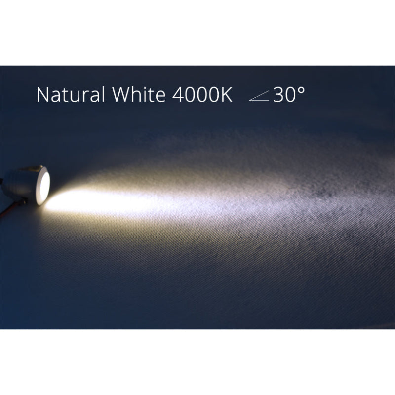 LRLEDS High-CRI >90 Mini 1W LED Spotlight - 20mm Cutout Recessed Accent Downlight, White Finish