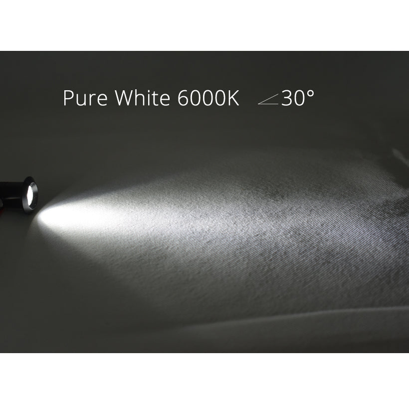 LRLEDS High-CRI >90 Mini 1W LED Spotlight - 20mm Cutout Recessed Accent Downlight, White Finish