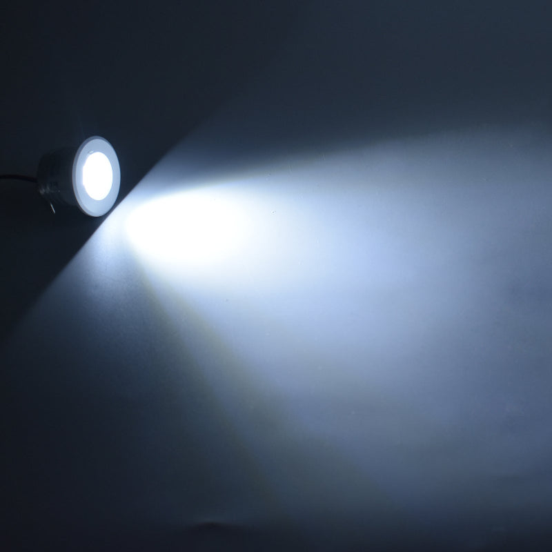 LRLEDS Ultra-Compact 3W COB LED Mini Spotlight - 30mm Cutout, High-Intensity Recessed Accent Light, Silver Finish