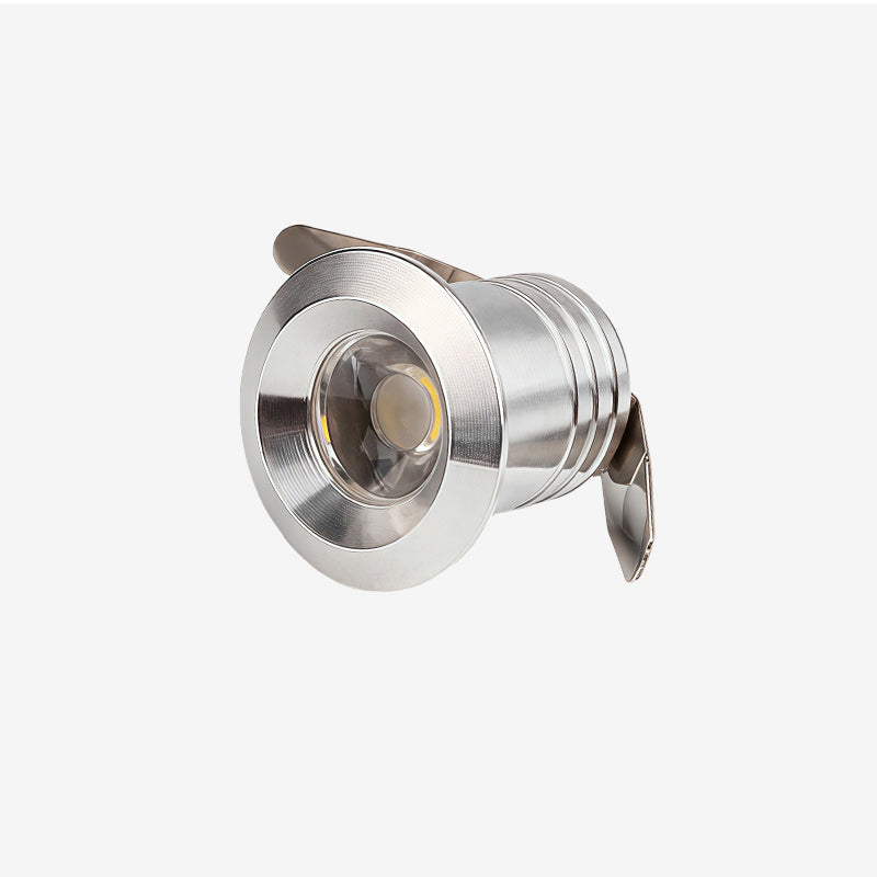 LRLEDS High-CRI >90 Mini 1W LED Spotlight - 20mm Cutout Recessed Accent Downlight, Silver Finish
