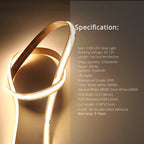 LRLEDS Professional 12V COB LED Strip Light - Dotless High-Density Linear Lighting, High CRI >90 (5m Roll)