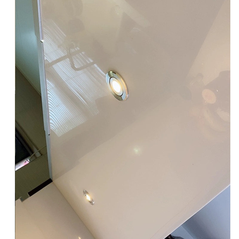 LRLEDS Classic 1W Mini LED Spotlight - Recessed Accent Downlight for Cabinets & Ceilings, Silver Finish (40-45mm Cutout)