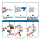 2-Pack 5V USB Dimmable LED Wall Lamp - Eye-Safe Reading Light (3CCT, Silver)
