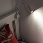 LRLEDS Nordic Minimalist Bedside Reading Lamp - 3W Focused LED, White (Plug-in Easy Install)