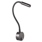 LRLEDS Modern Hotel-Style Bedside Wall Lamp - 3W Matte Black Focused Spotlight, Professional Hardwired Design