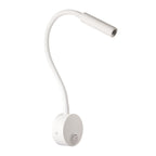 LRLEDS Architectural Bedside Reading Lamp - 3W Focused LED, White (Professional Hardwired Installation)